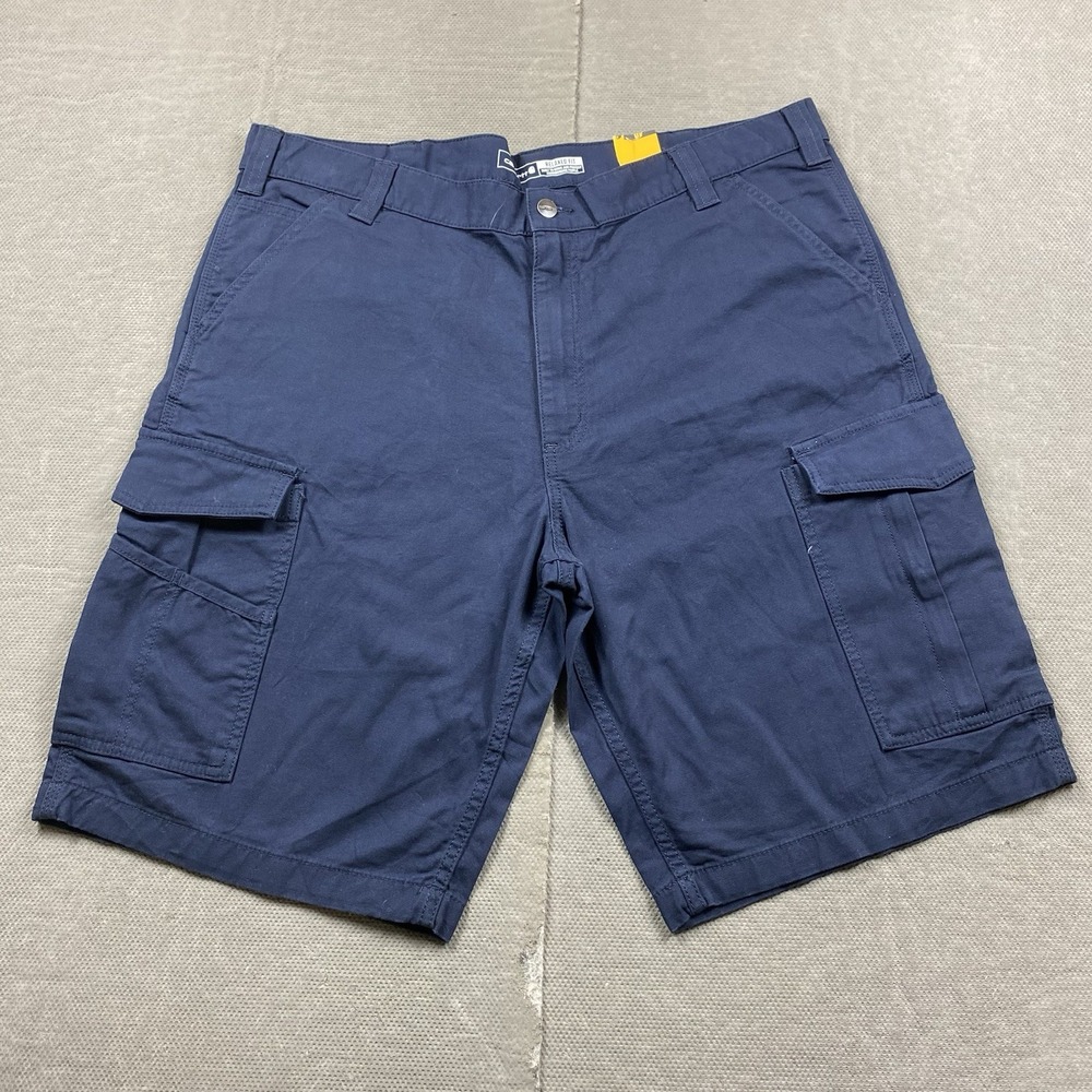 Carhartt Cargo Shorts Men 40 Blue Rugged Flex Relaxed Fit Work Utility  BS3542-M